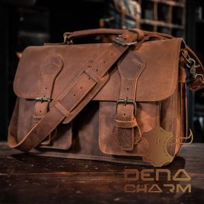 Buy genuine leather duffle bag + best price